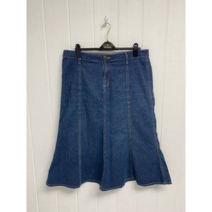 Riders Copper Women's Knee Length A Line Denim Skirt Size 15M